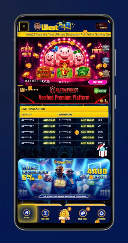 app west28 casino